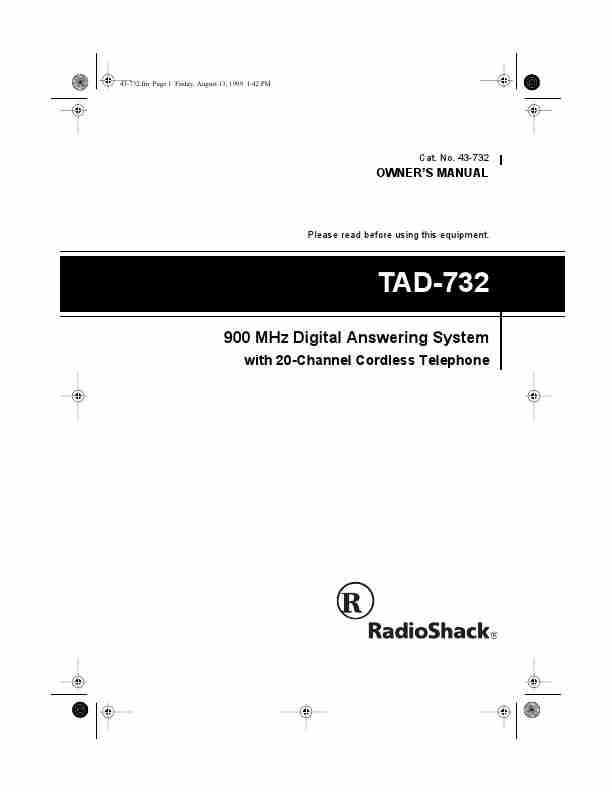 Radio Shack Answering Machine TAD-732-page_pdf